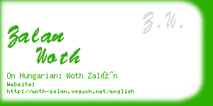 zalan woth business card